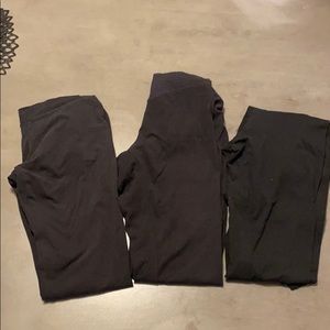 Three Pairs of Maternity Leggings Size Medium